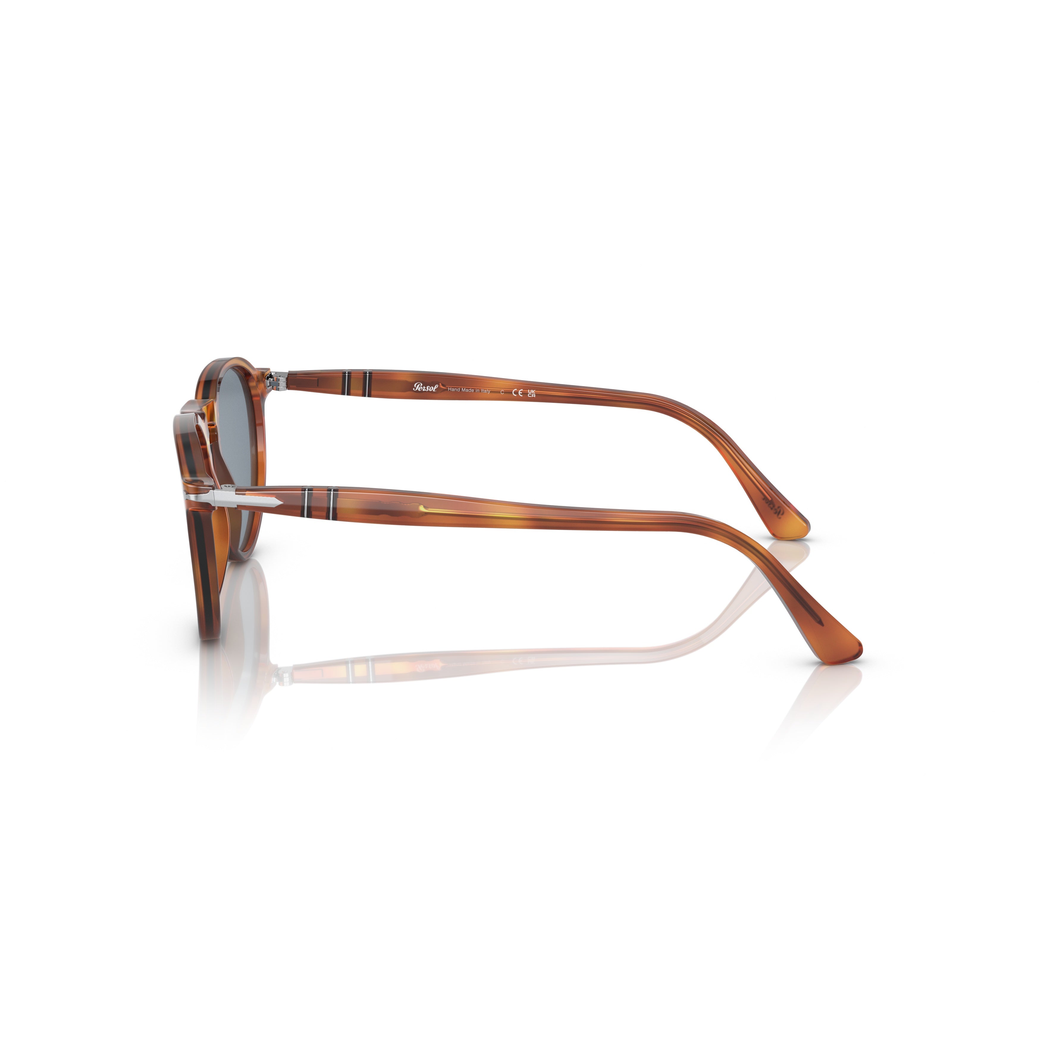 0po3286s Rounded Acetate Sunglasses with Tortoiseshell Pattern