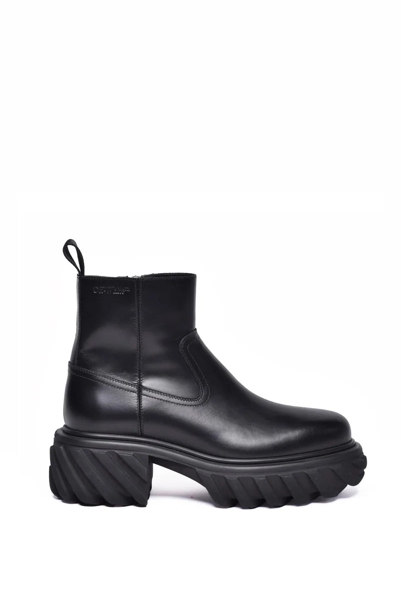 Leather Ankle Boot - Black