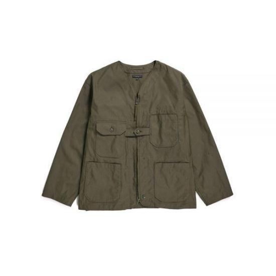 Collarless Lightweight Jacket with Utility Pockets