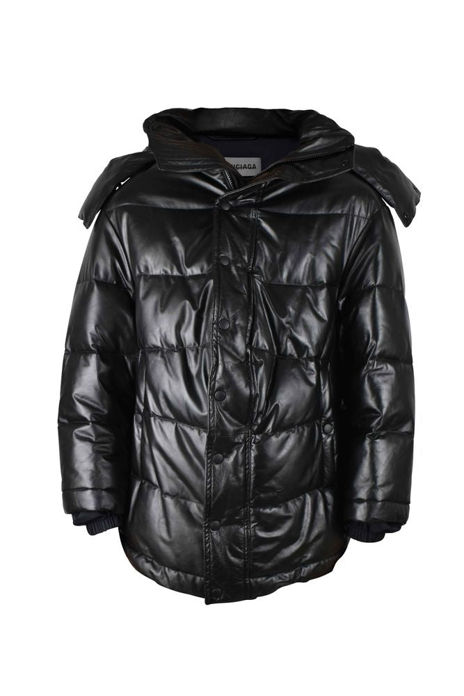 Quilted Down Jacket With Removable Hood