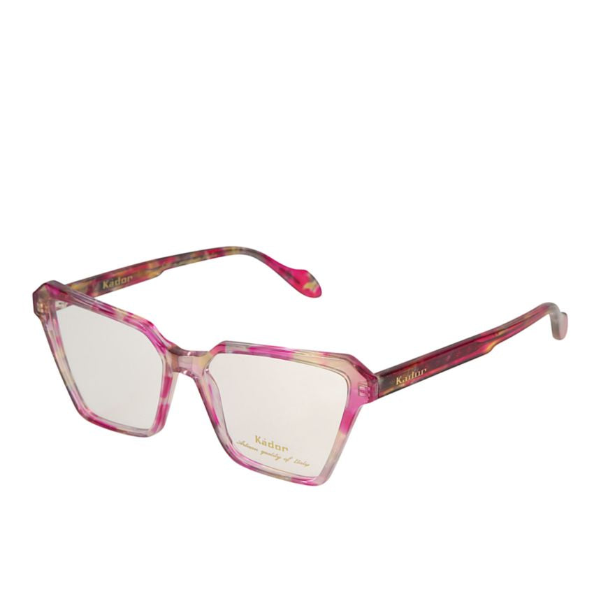 Vanessa Light Geometric Frame Eyeglasses in Translucent Pink