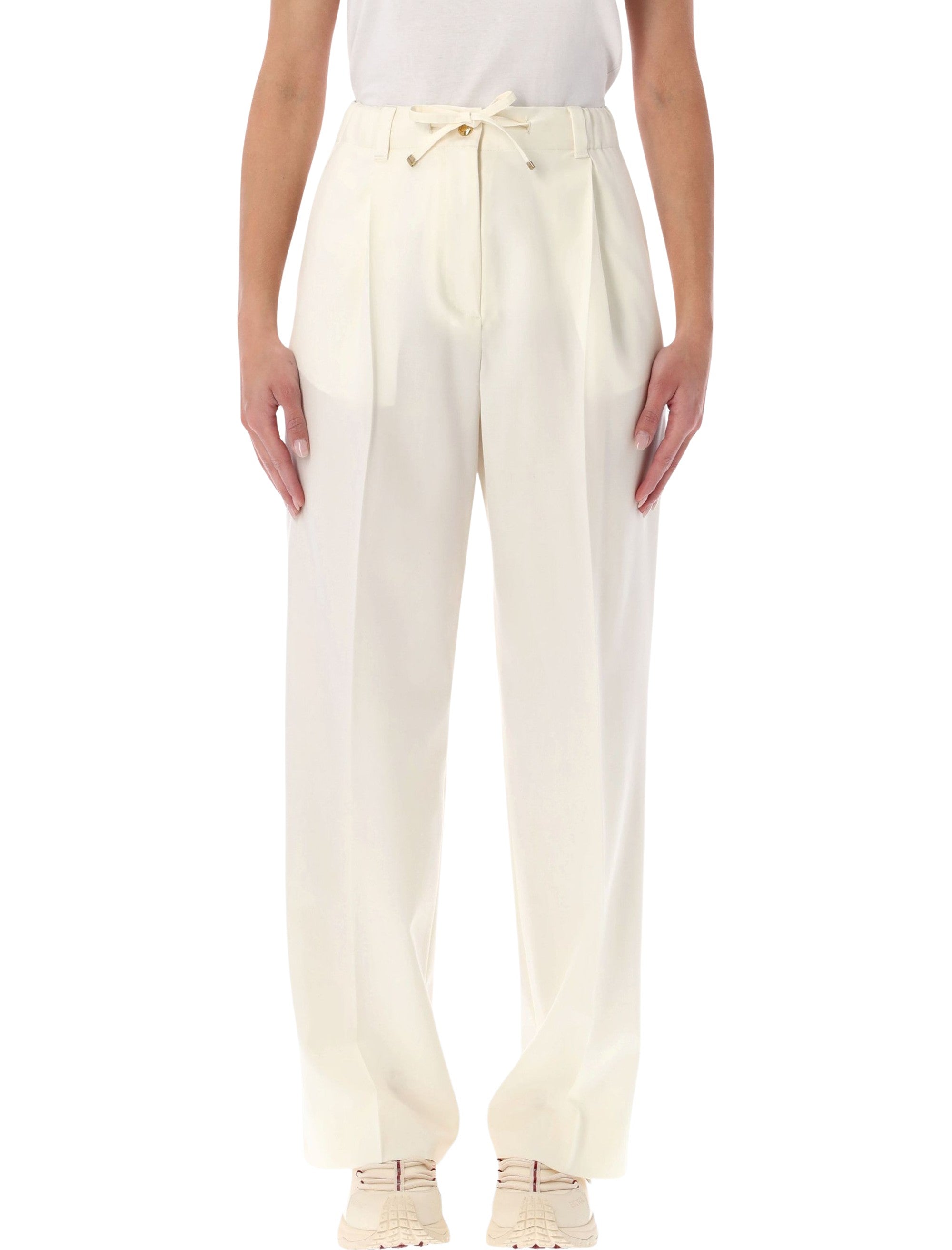 Wool Gabardine Tailored Trousers