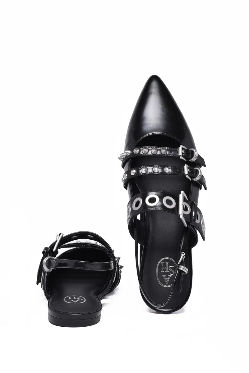 Leather Ballerinas - Black
