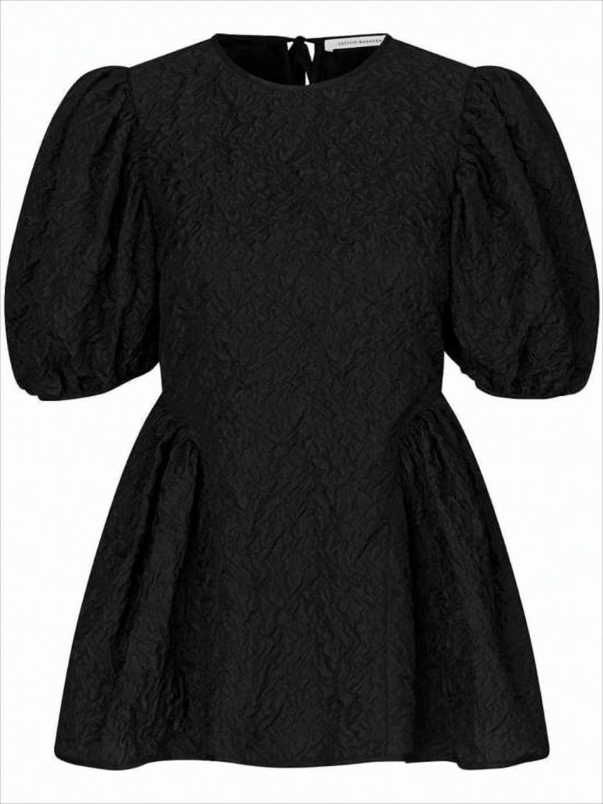 Textured Blouse with Puff Sleeves