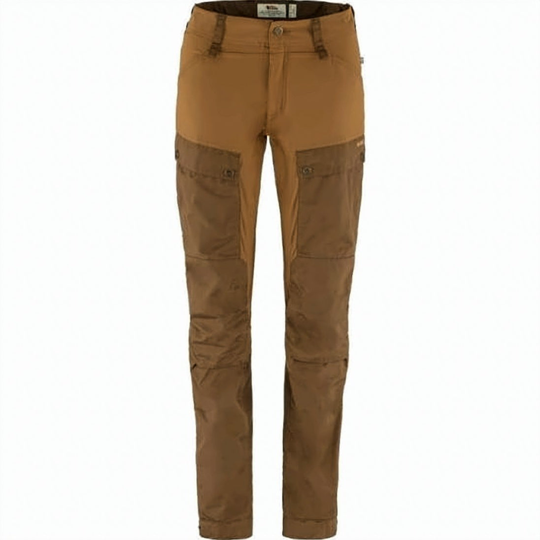 Two-Tone Straight Pants with Functional Design