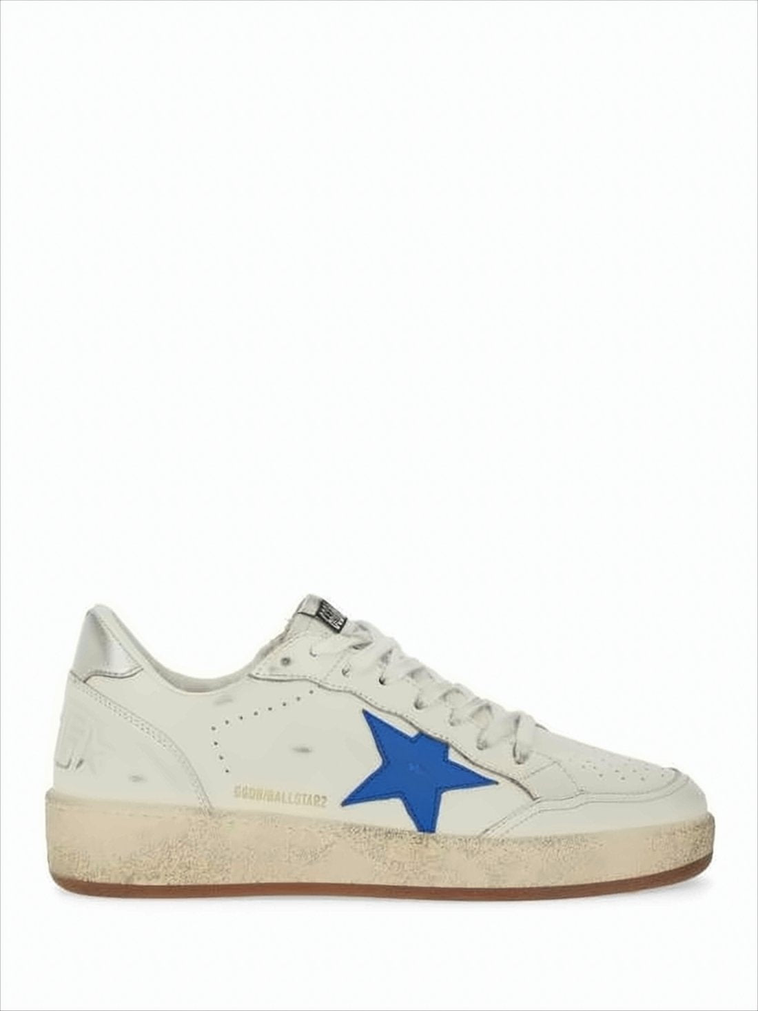 Worn-In White Leather Low-Top Sneakers