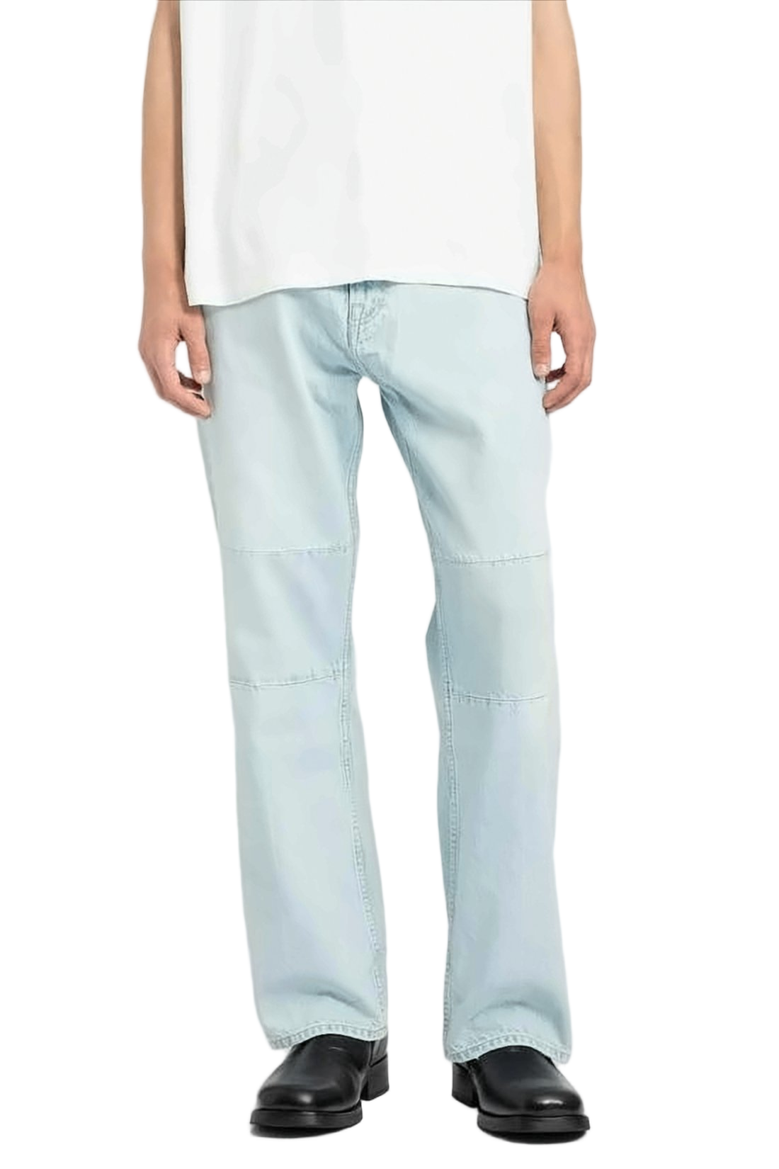 Relaxed-Fit Wide Leg Denim Pants