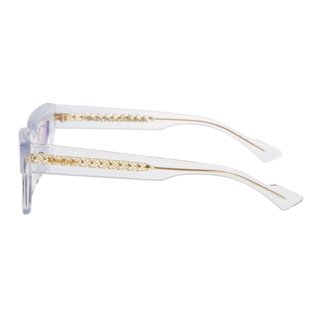Smart Bold Rectangular Sunglasses with Gradient Tint