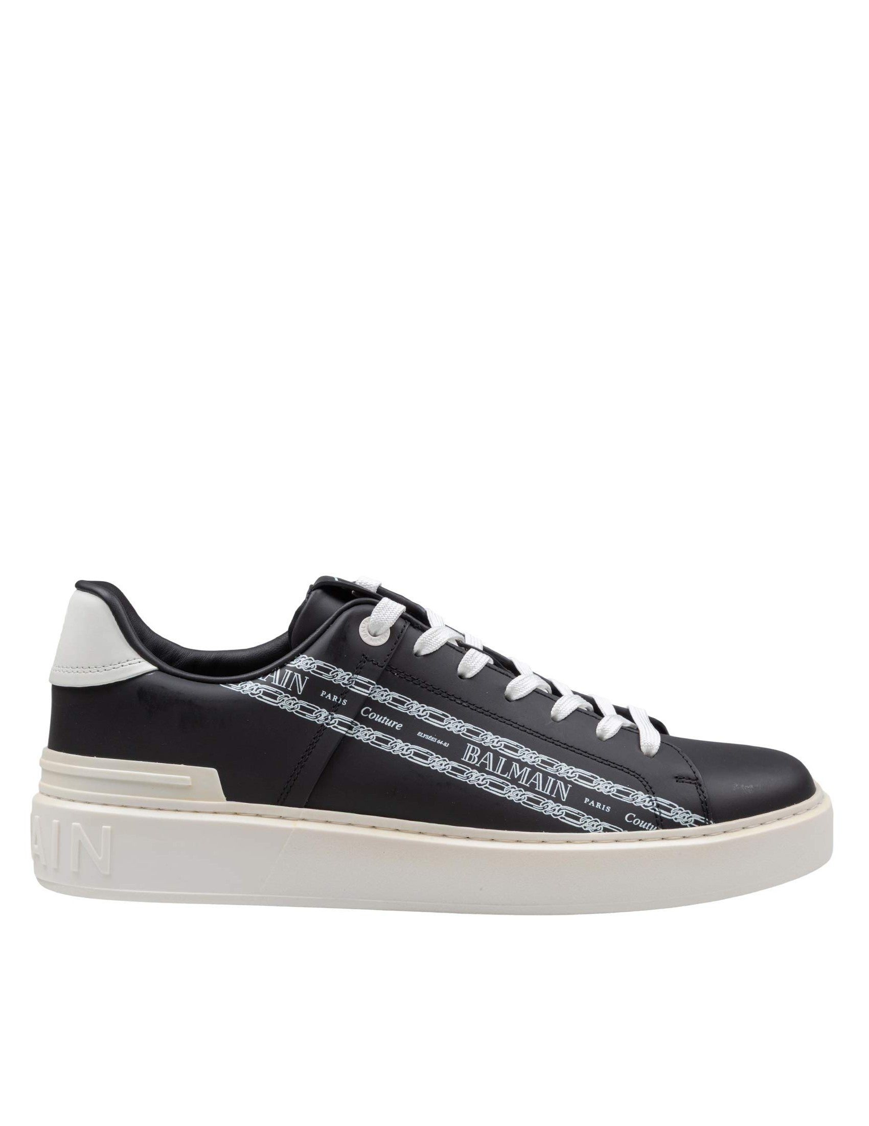 B-Court Black Leather Sneakers With Logo