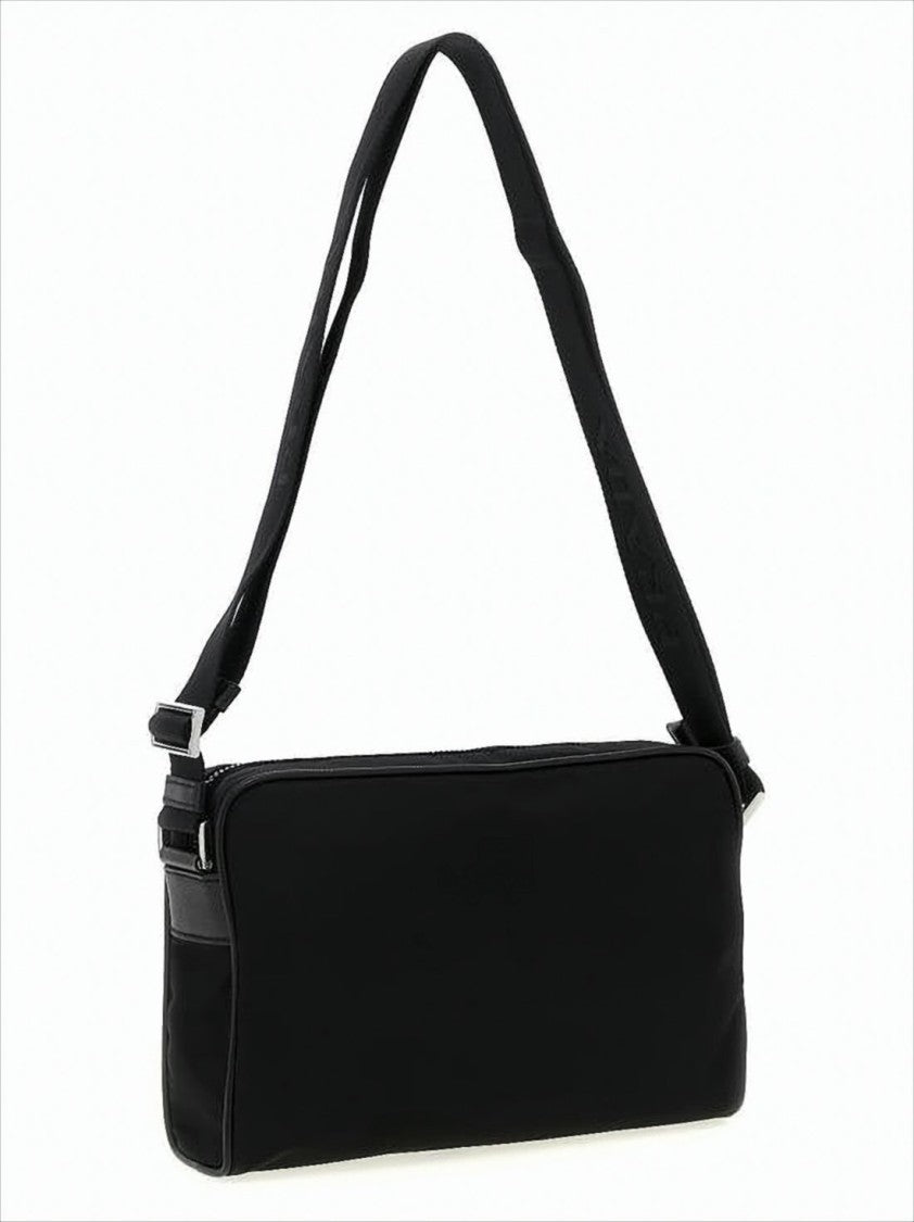 Rectangular Shoulder Bag with Triangular Logo