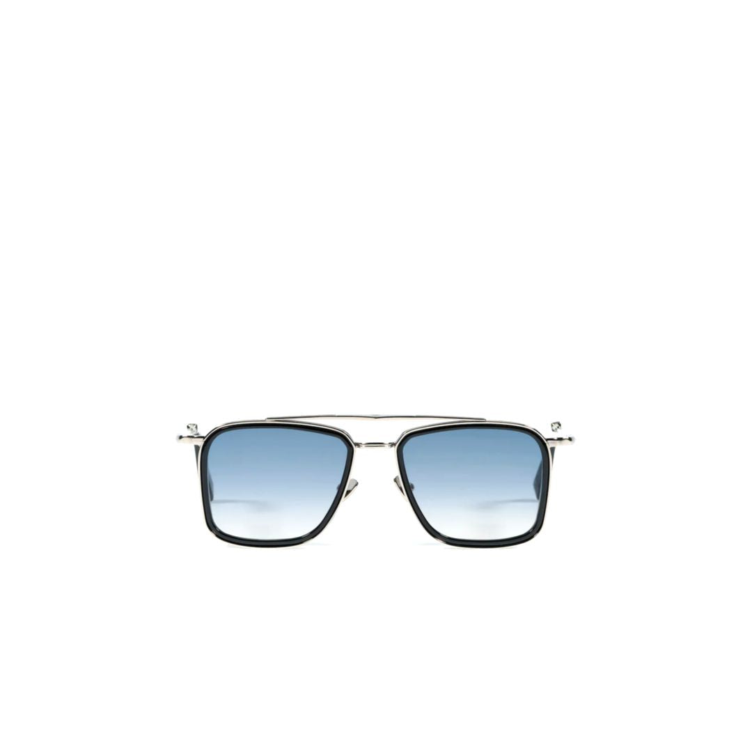 Brad Rectangular Frame Sunglasses with Gradient Blue Tint