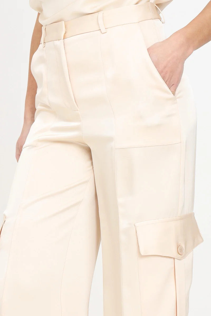 Polyester Trousers - Beige