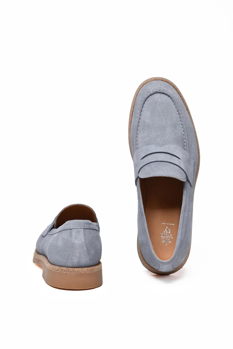 Suede Moccasin - Denim