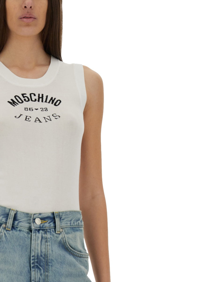 Knit Top With Inlay Logo