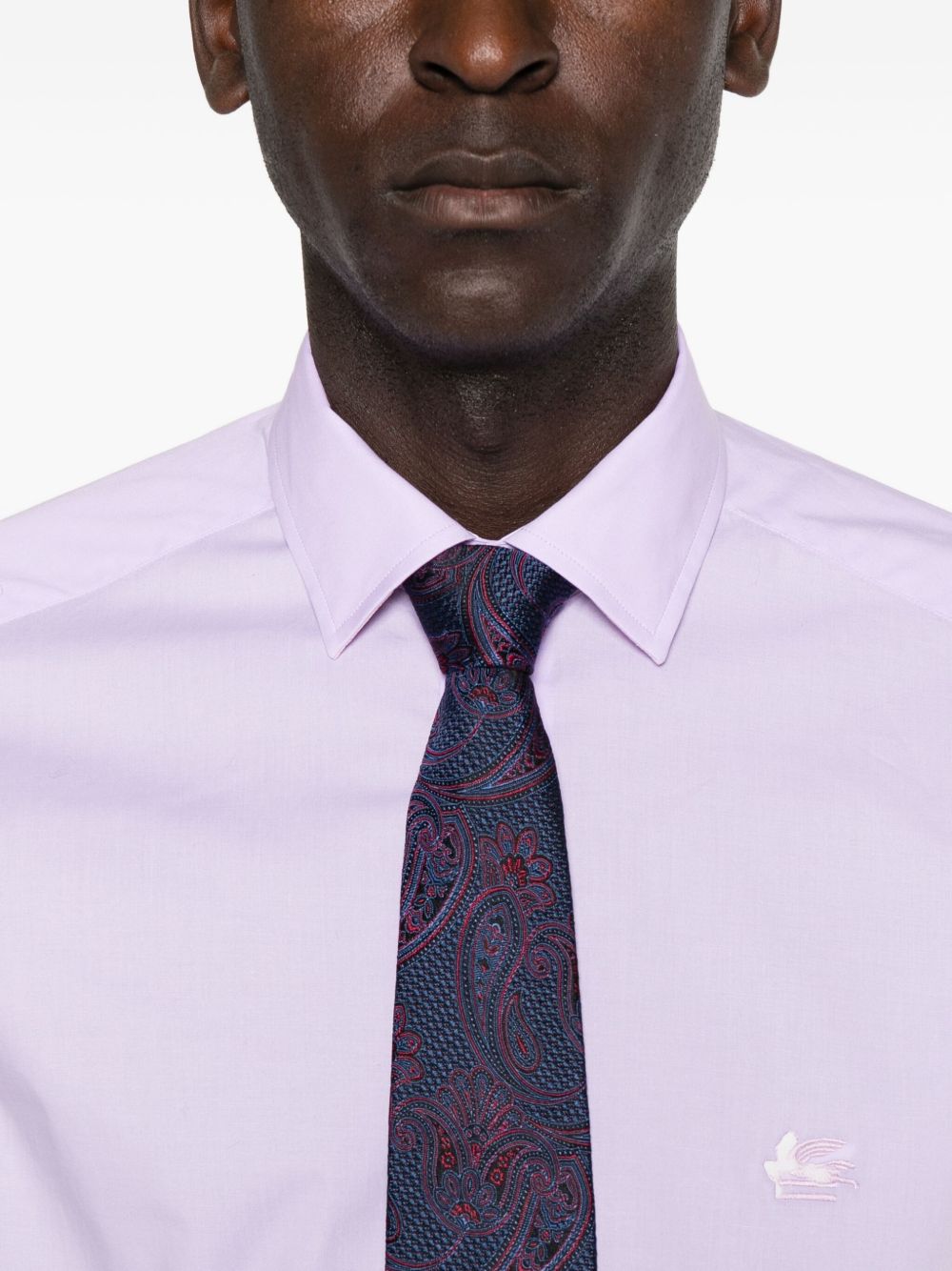 Tailored Long-Sleeved Etro Shirt In Light Purple