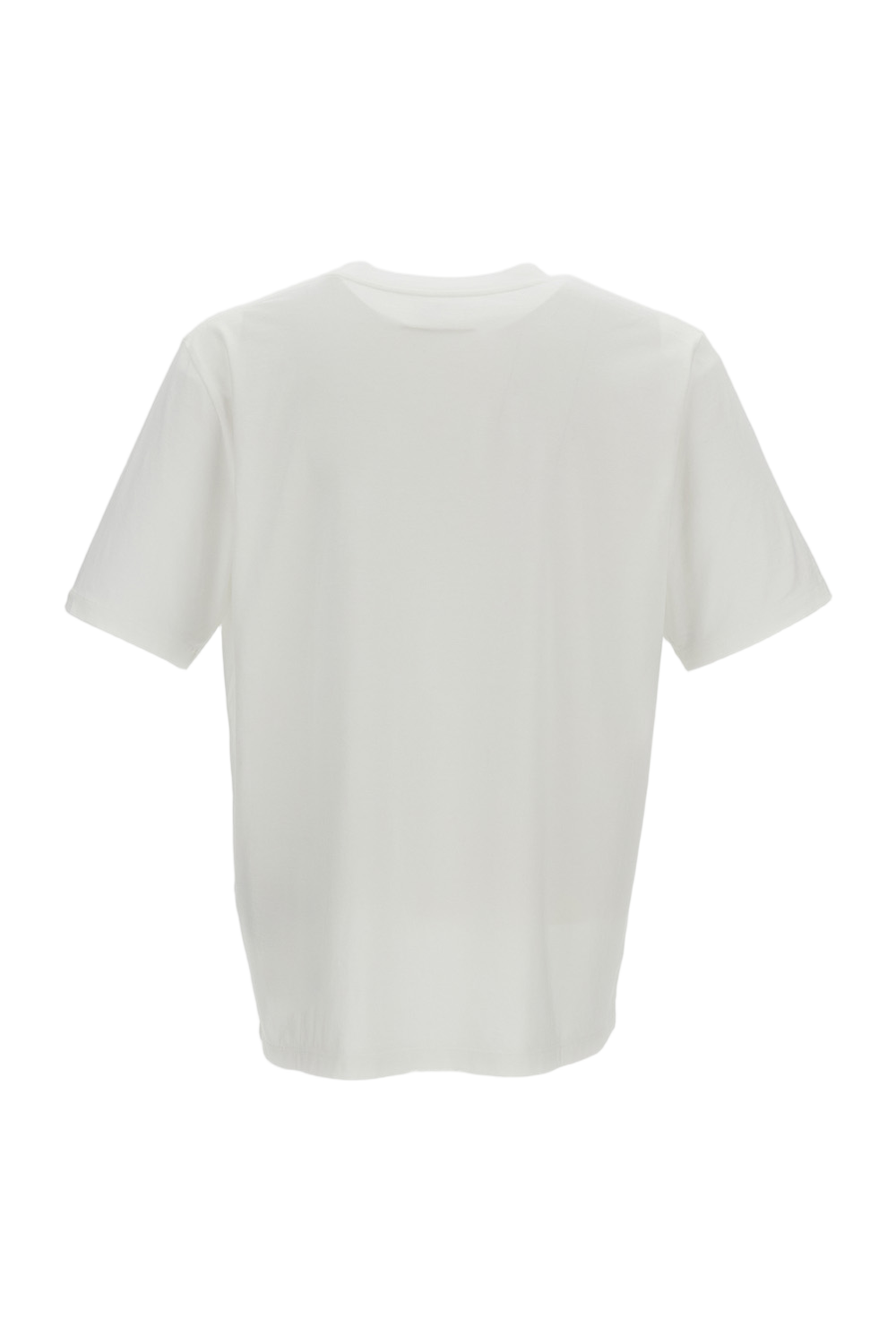 White Cotton Printed Short-Sleeve T-Shirt