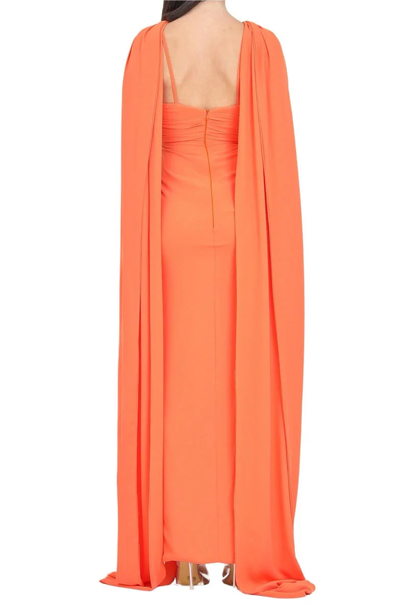 Long Voile Dress - Orange