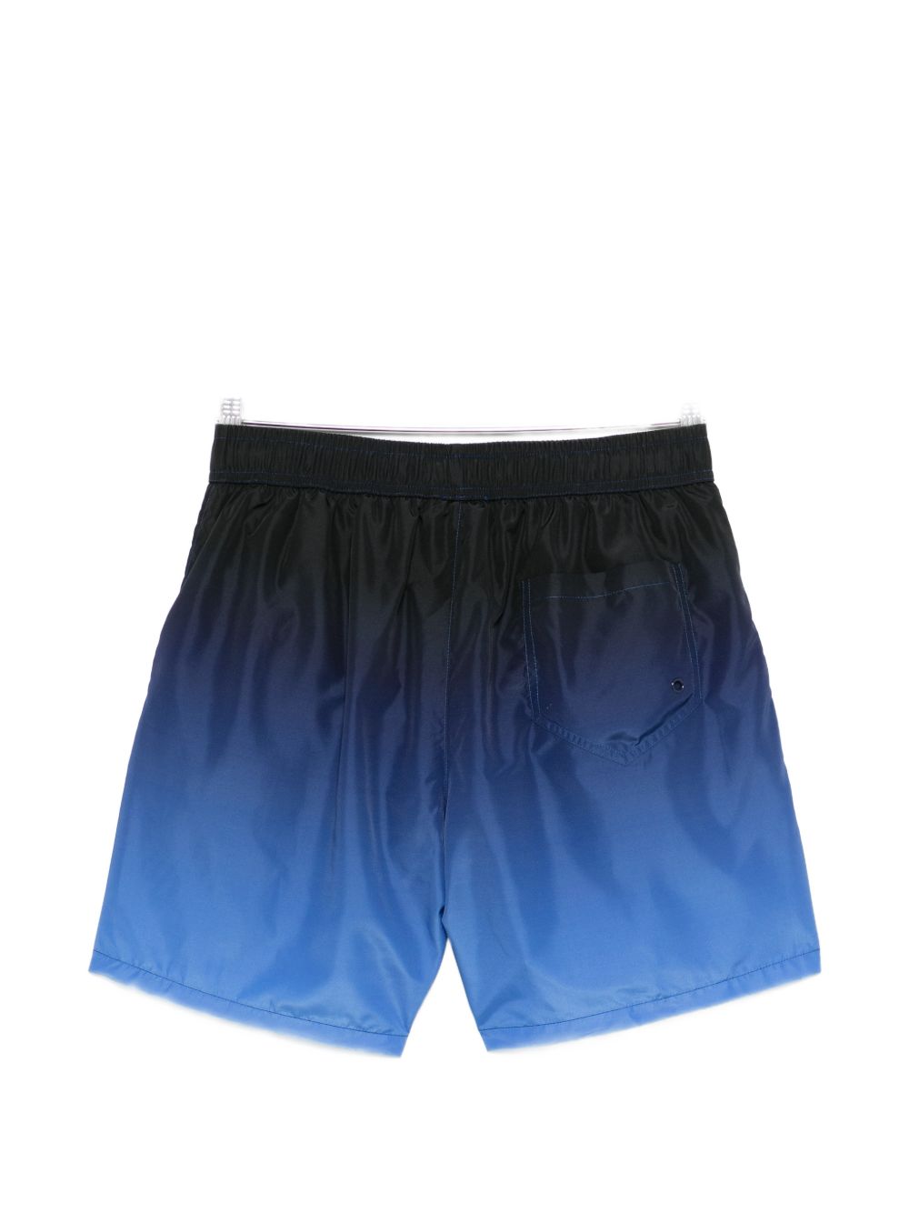 Gradient Print Swim Shorts with Palm Tree Design