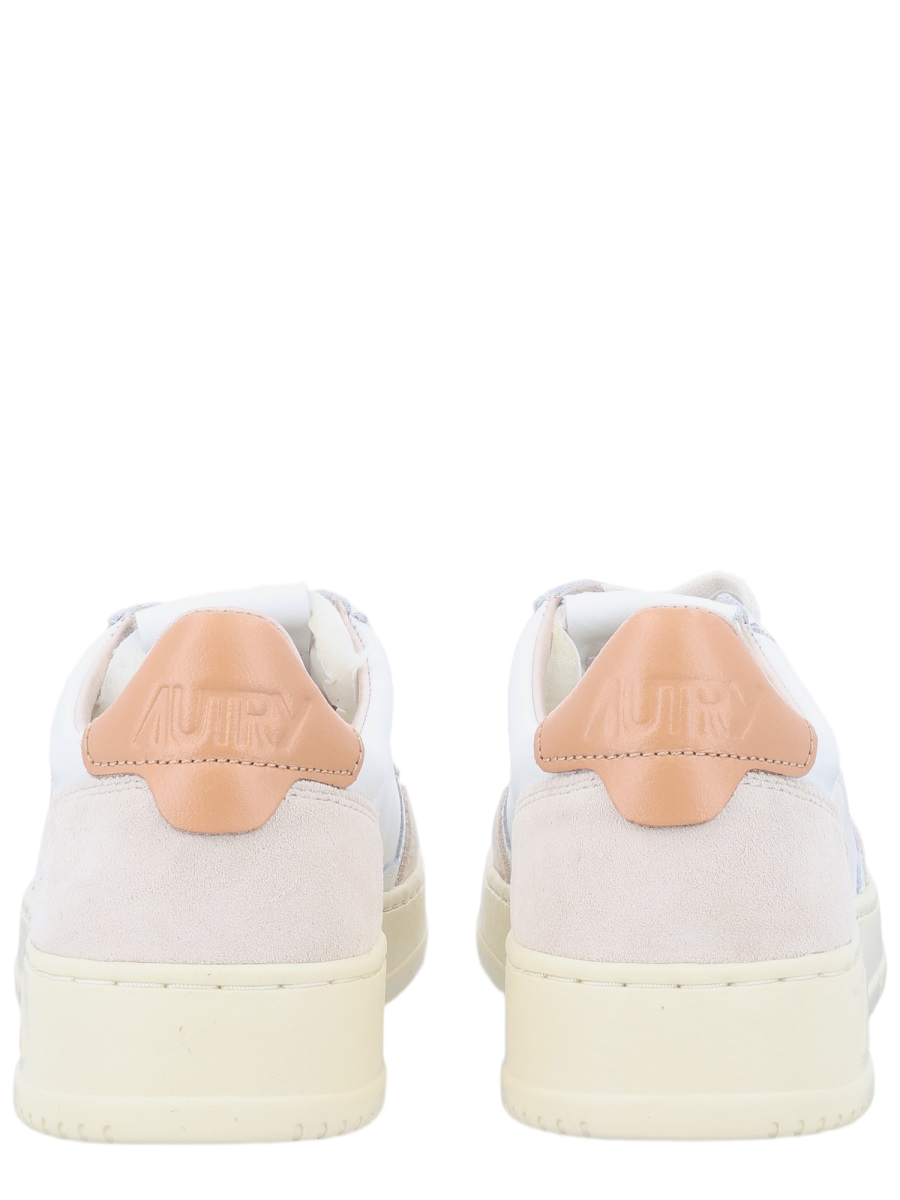 Low-Top Sneakers with Perforated Detailing and Suede Overlays