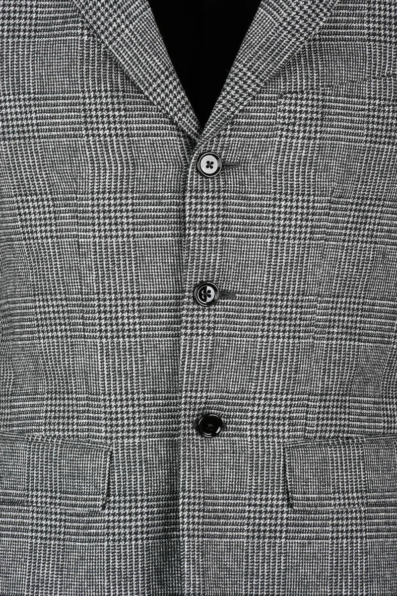 Straight Wool Jacket - Grey