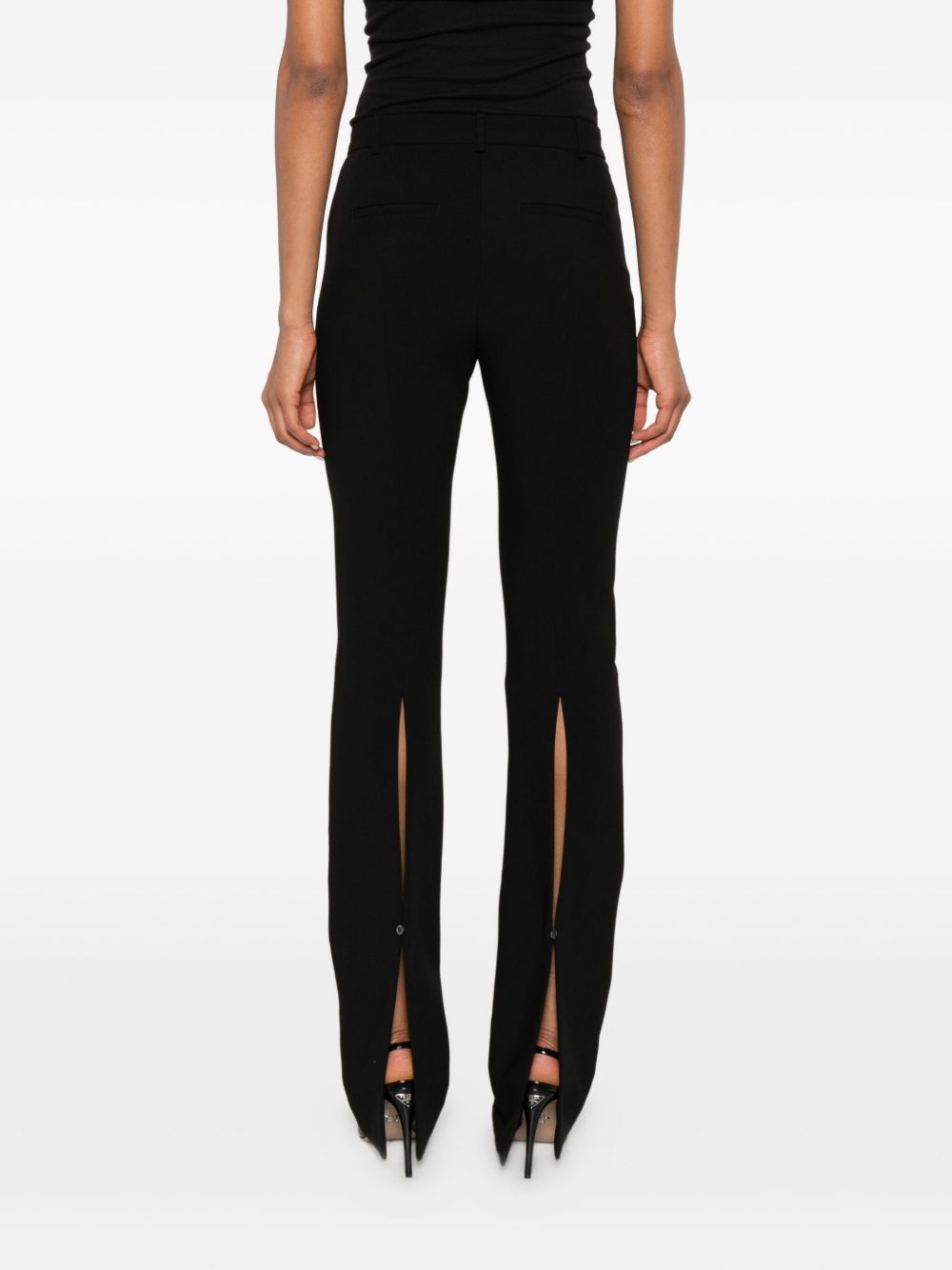 Slim-Fit Black Trousers With Flare