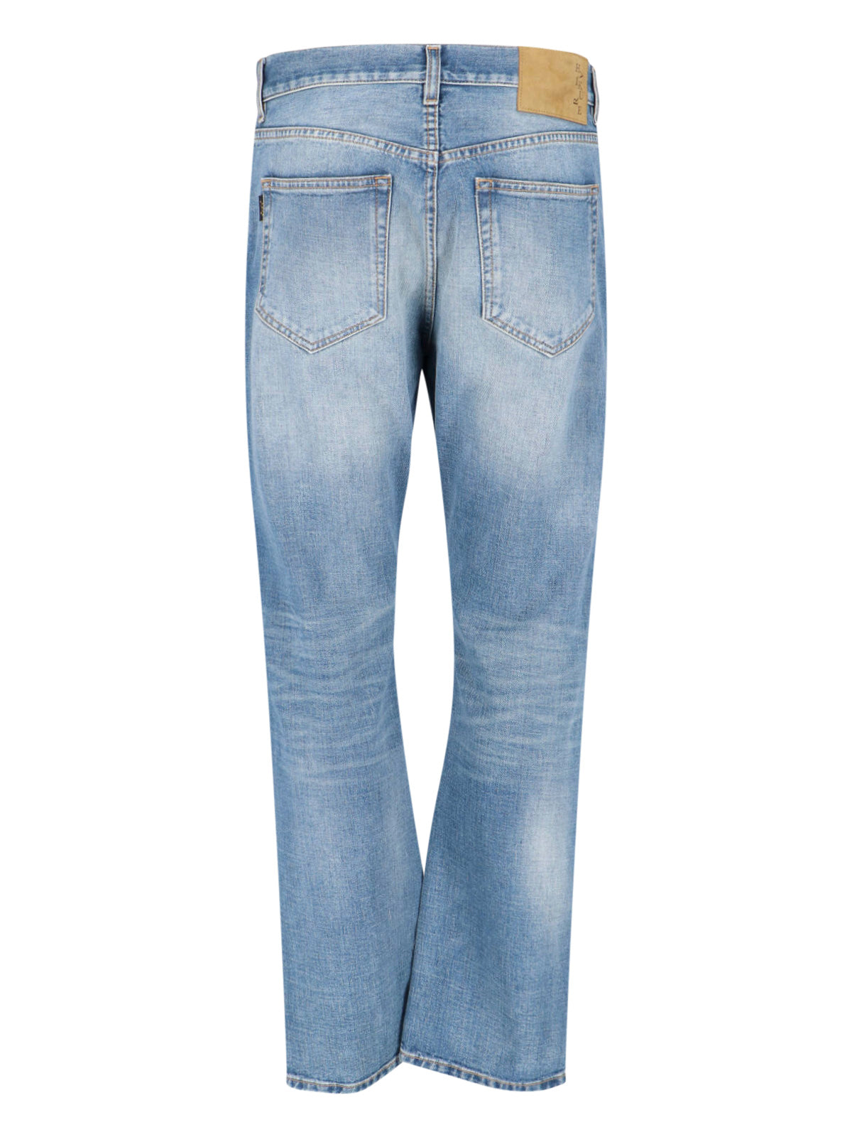 Blue Blake Mid-Rise Straight Denim Jeans