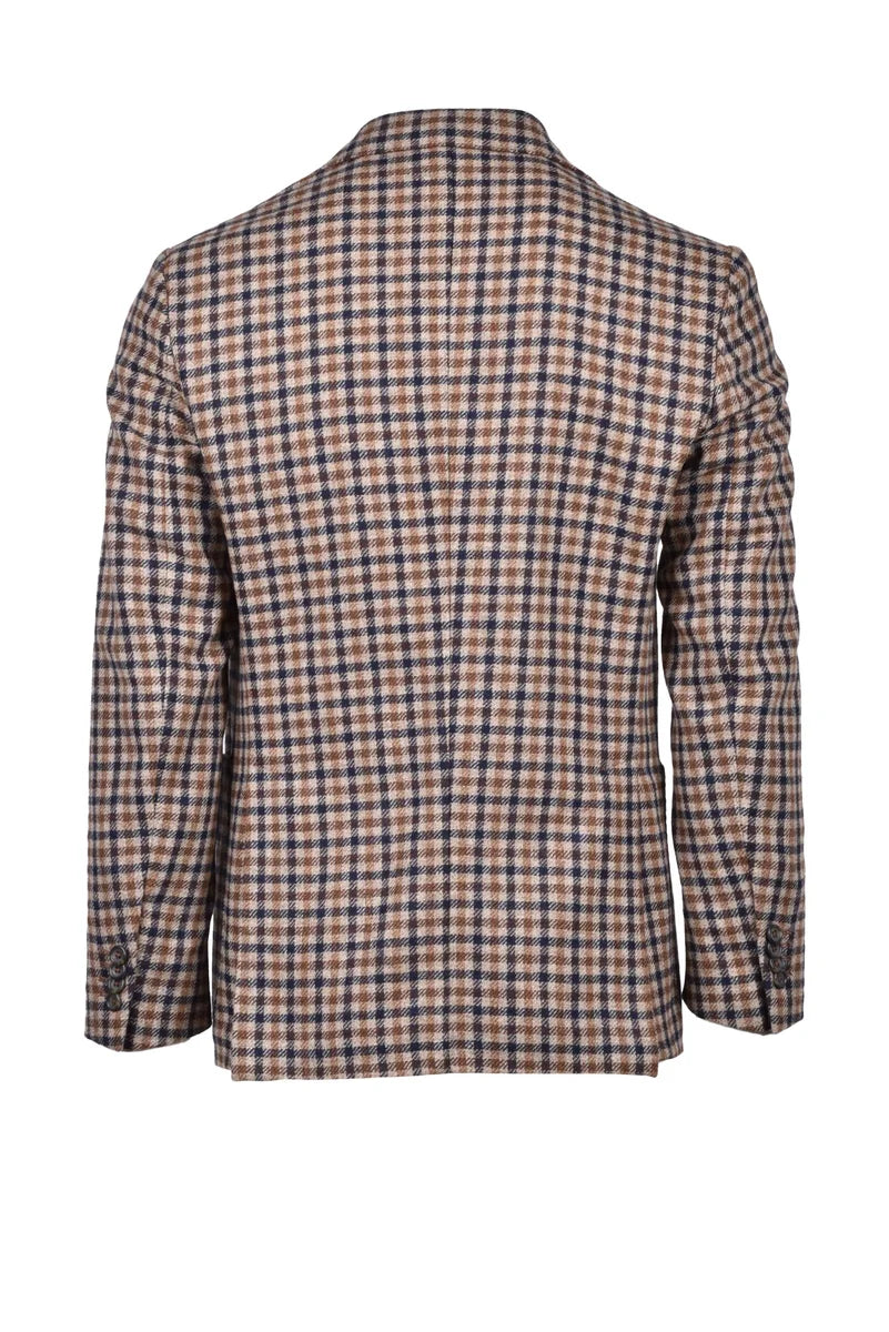 Rounded Jacket - Brown/Blue