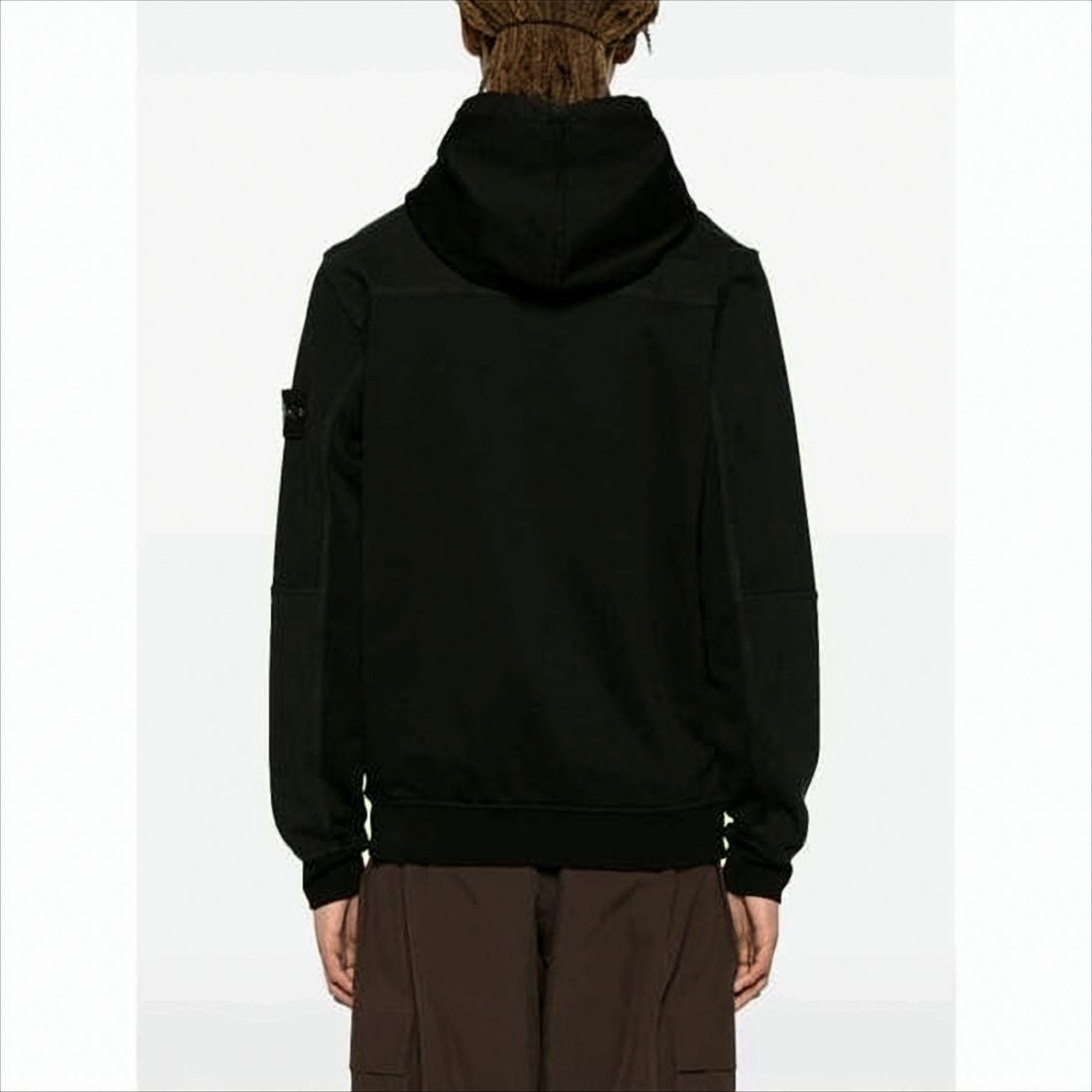 Black Hoodie with Distinctive Logo Patch