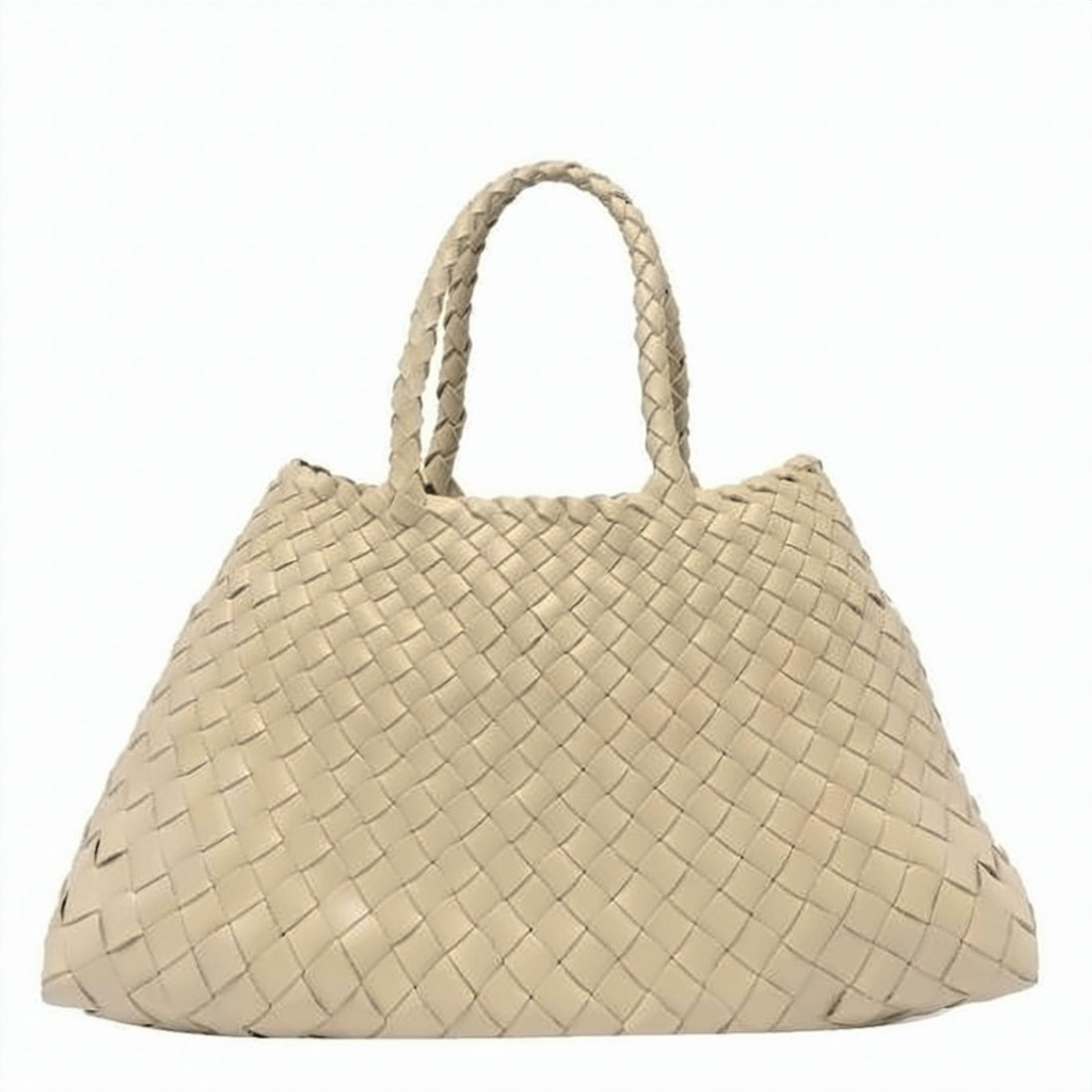 Woven Buffalo Leather Tote Bag