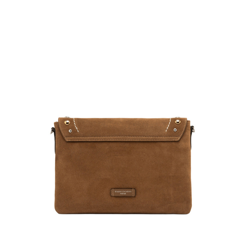 Suede Handbag with Convertible Strap