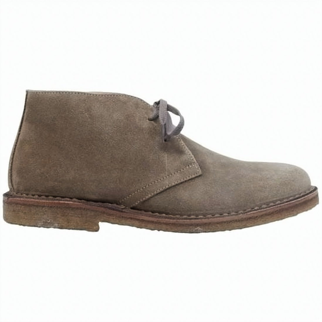 Suede Ankle-High Loafers with Rubber Sole and Minimalist Design