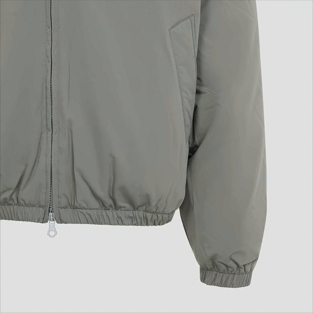 Minimalist Grey Jacket with Front Zipper