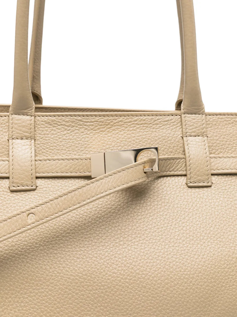 Structured Handbag With Detachable Shoulder Strap And Minimalist Design