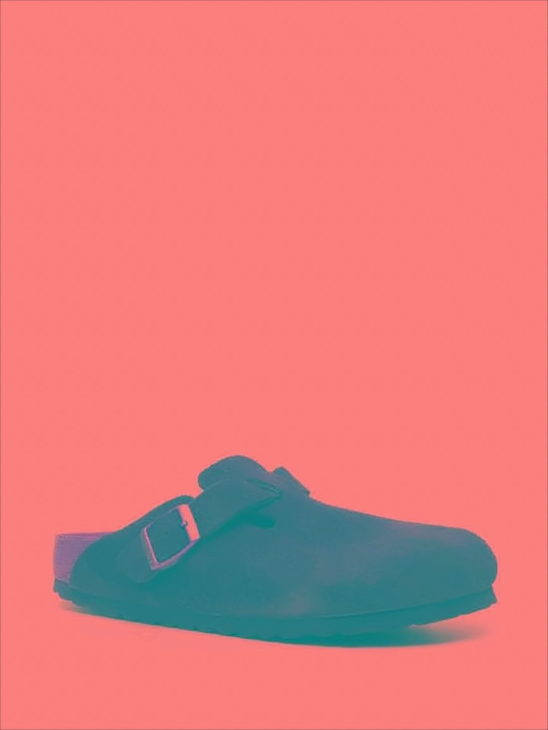 Suede Slip-On Clogs with Adjustable Buckle
