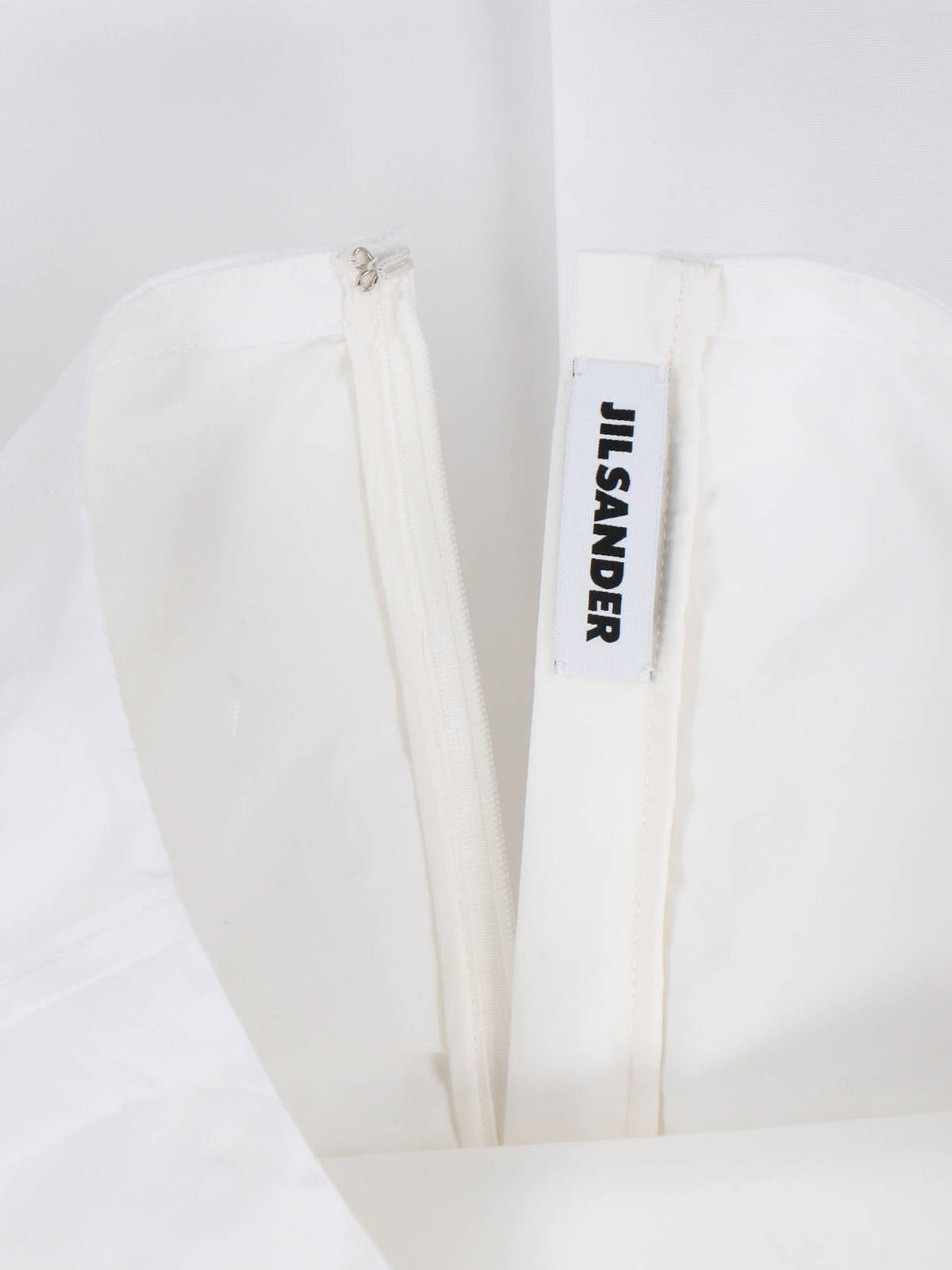 White Midi Mid-Rise Tailored Skirt
