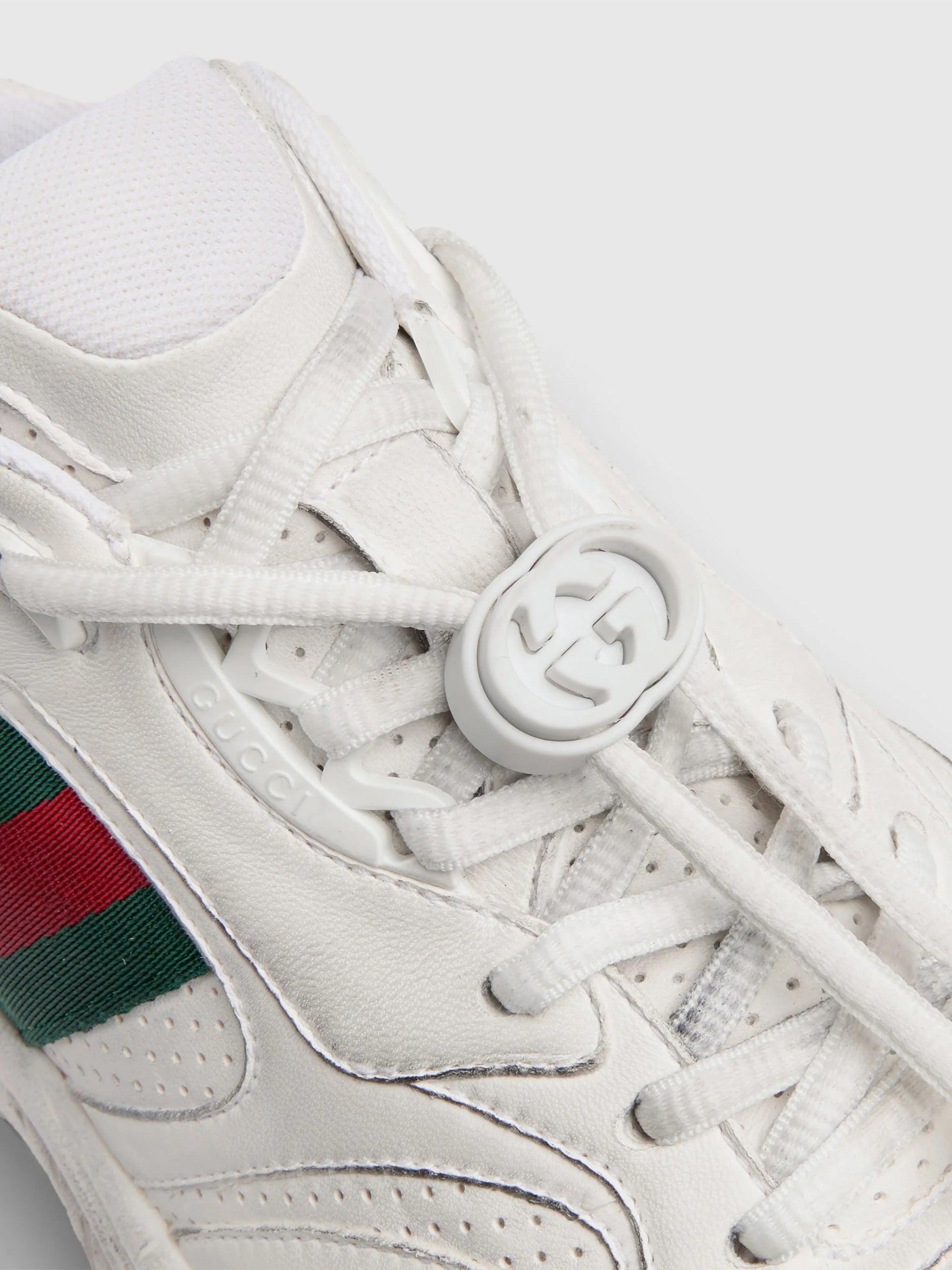 White 2.0 Chunky Sole Distressed Sneakers