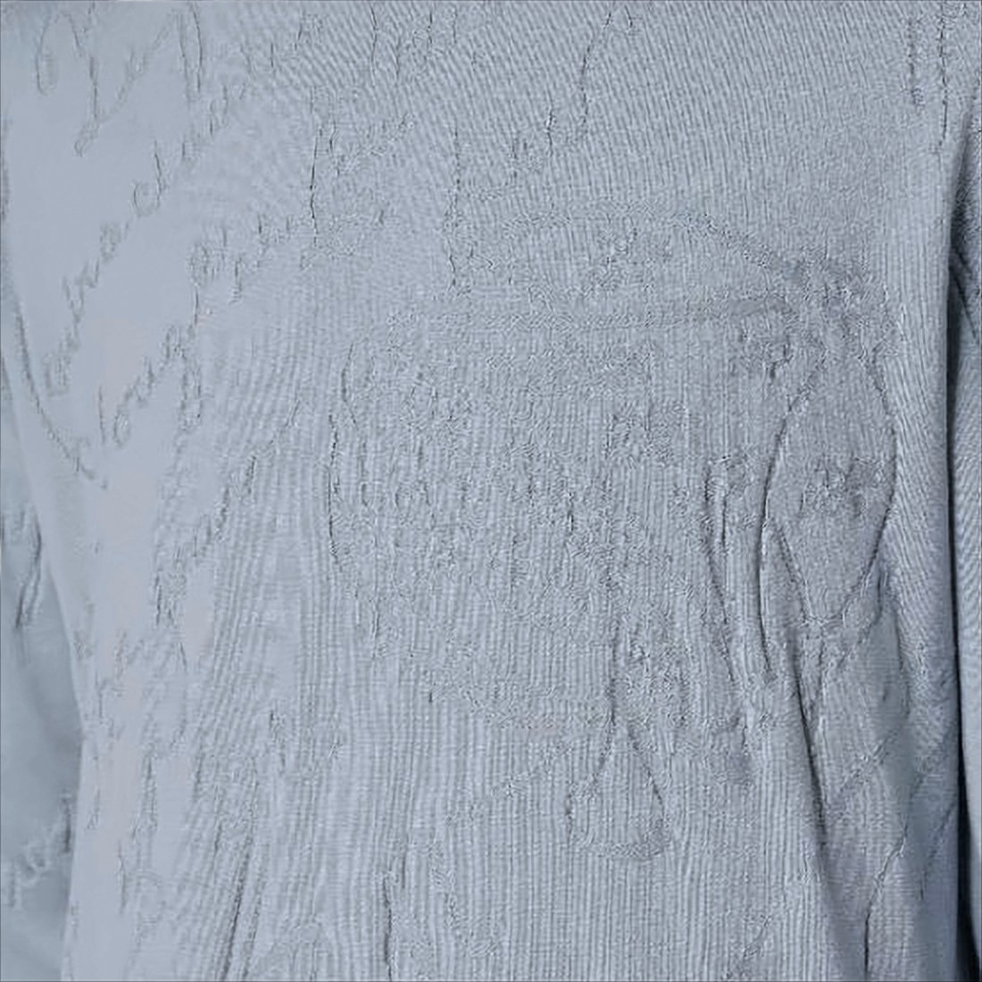 Embossed Pattern Silk-Cotton Blend Berluti Sweater