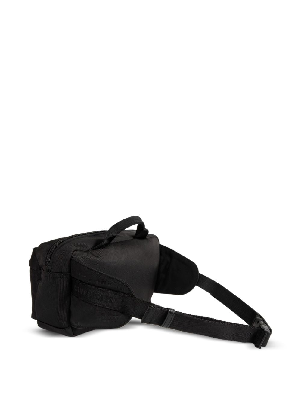 Functional Black Nylon Belt Bag with Signature Hardware