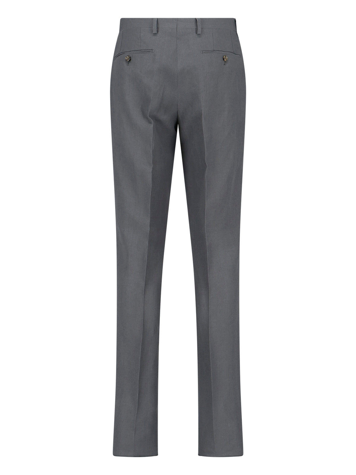Double-breasted Linen Suit Grey
