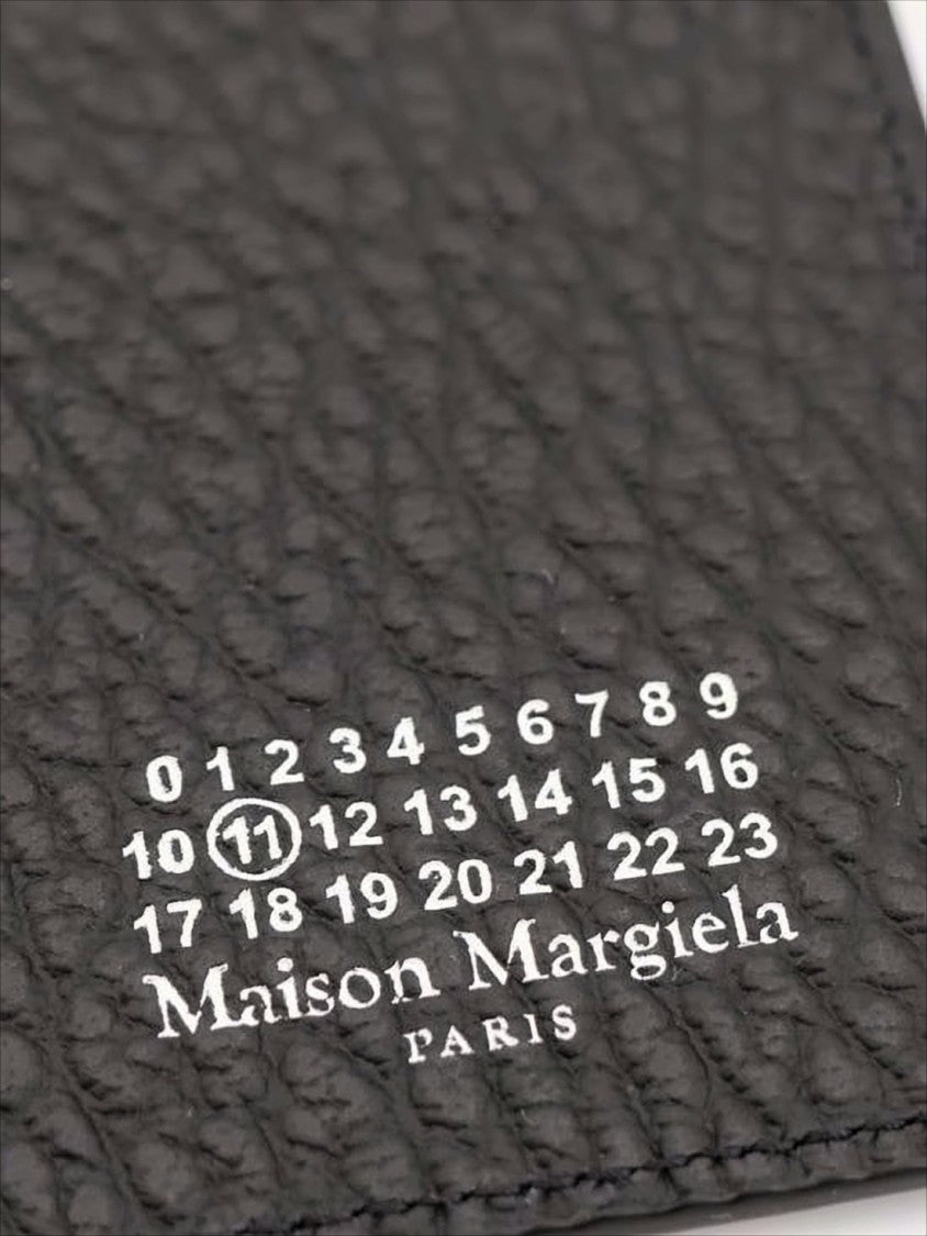 Textured Calf Leather Cardholder With Numeric Logo