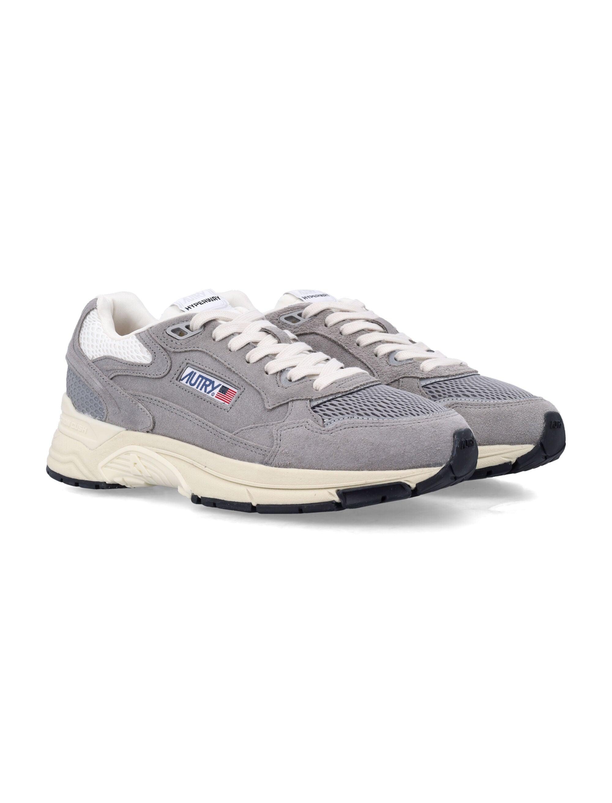 Hyperway Mesh & Suede Grey Sneakers