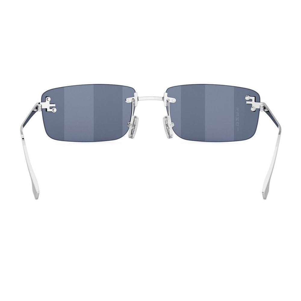 First Crystal Rimless Rectangular Sunglasses