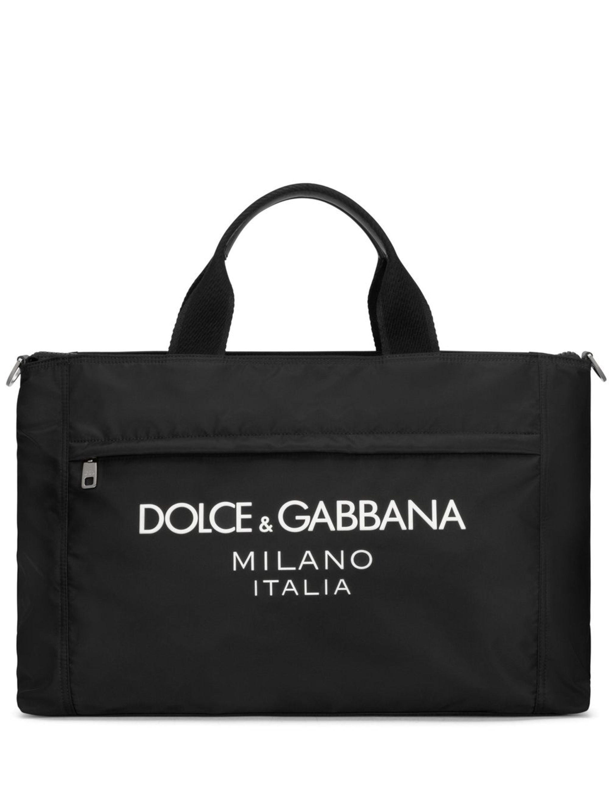 Black Shopping Nylon Duffle Bag