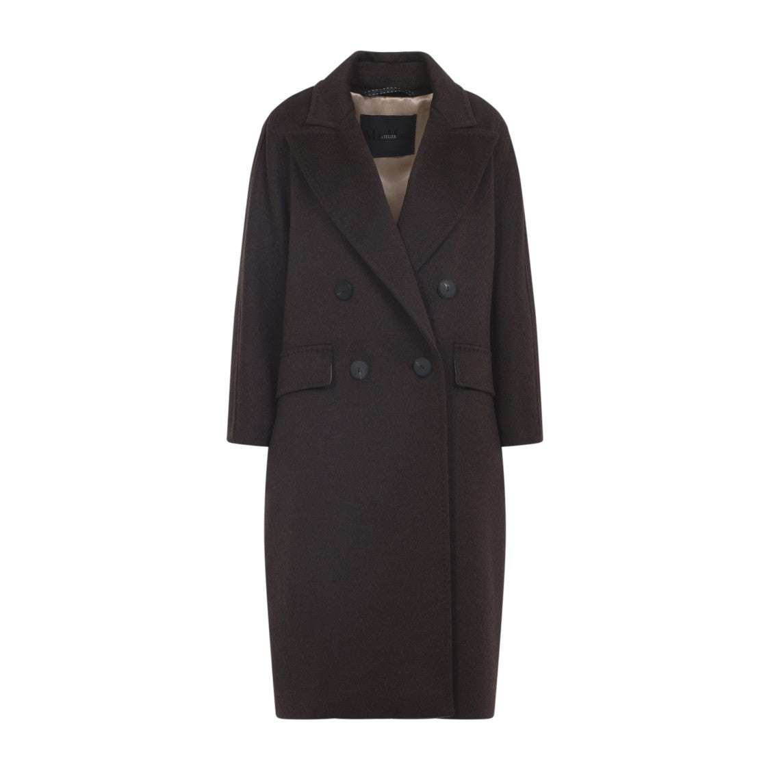 Double-Breasted Cashmere-Alpaca Blend Coat With Tailored Silhouette