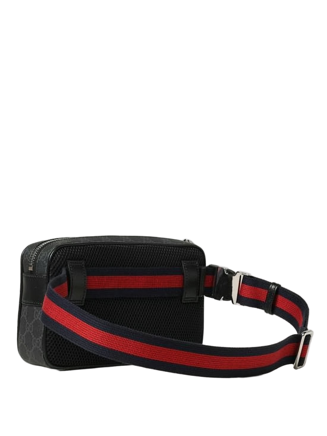 Canvas Crossbody Bag with Monogram Pattern