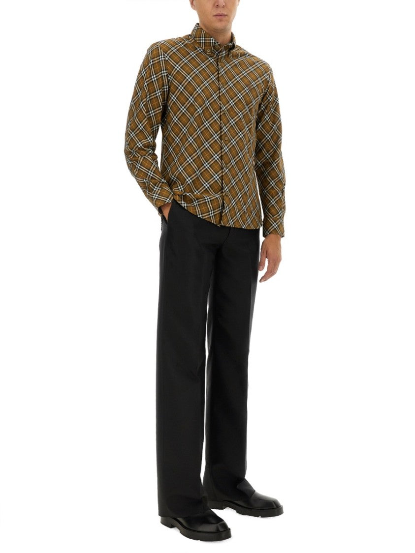 Classic Plaid Check Shirt With Button-Down Collar