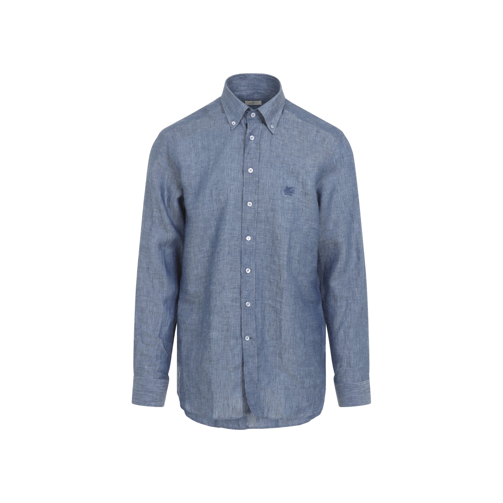 Breathable Linen Button-Up Shirt With Classic Collar