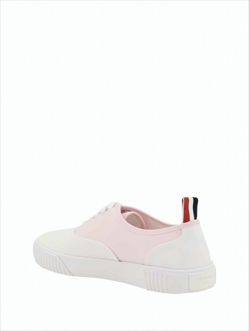 Canvas Low-Top Sneakers with Striped Pull Tab