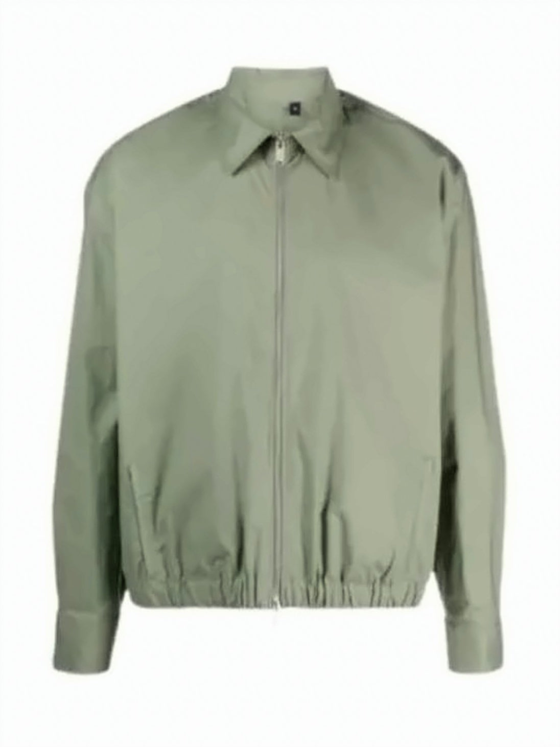 Green Jacket with Front Zipper