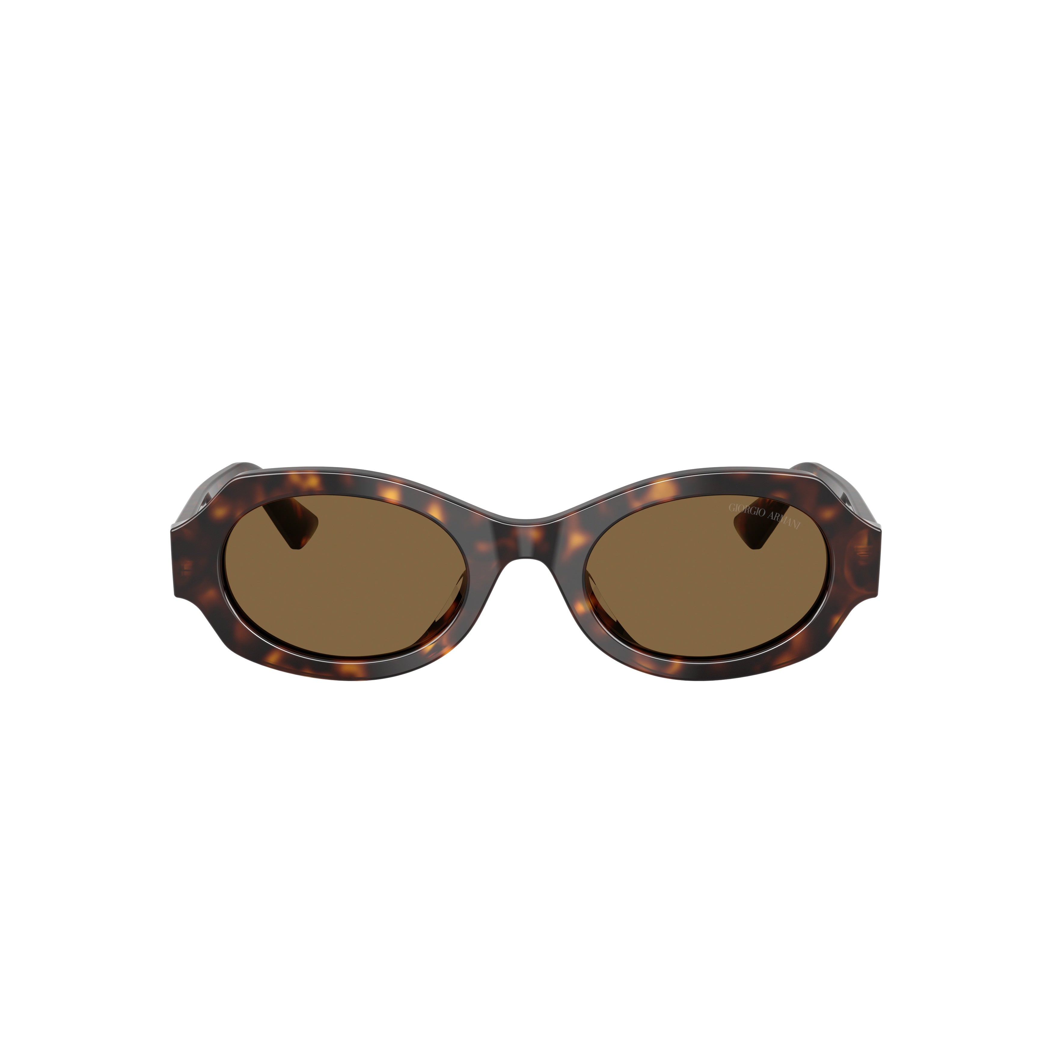 0ar8245hu Tortoiseshell Oval Frame Sunglasses with Logo Detail